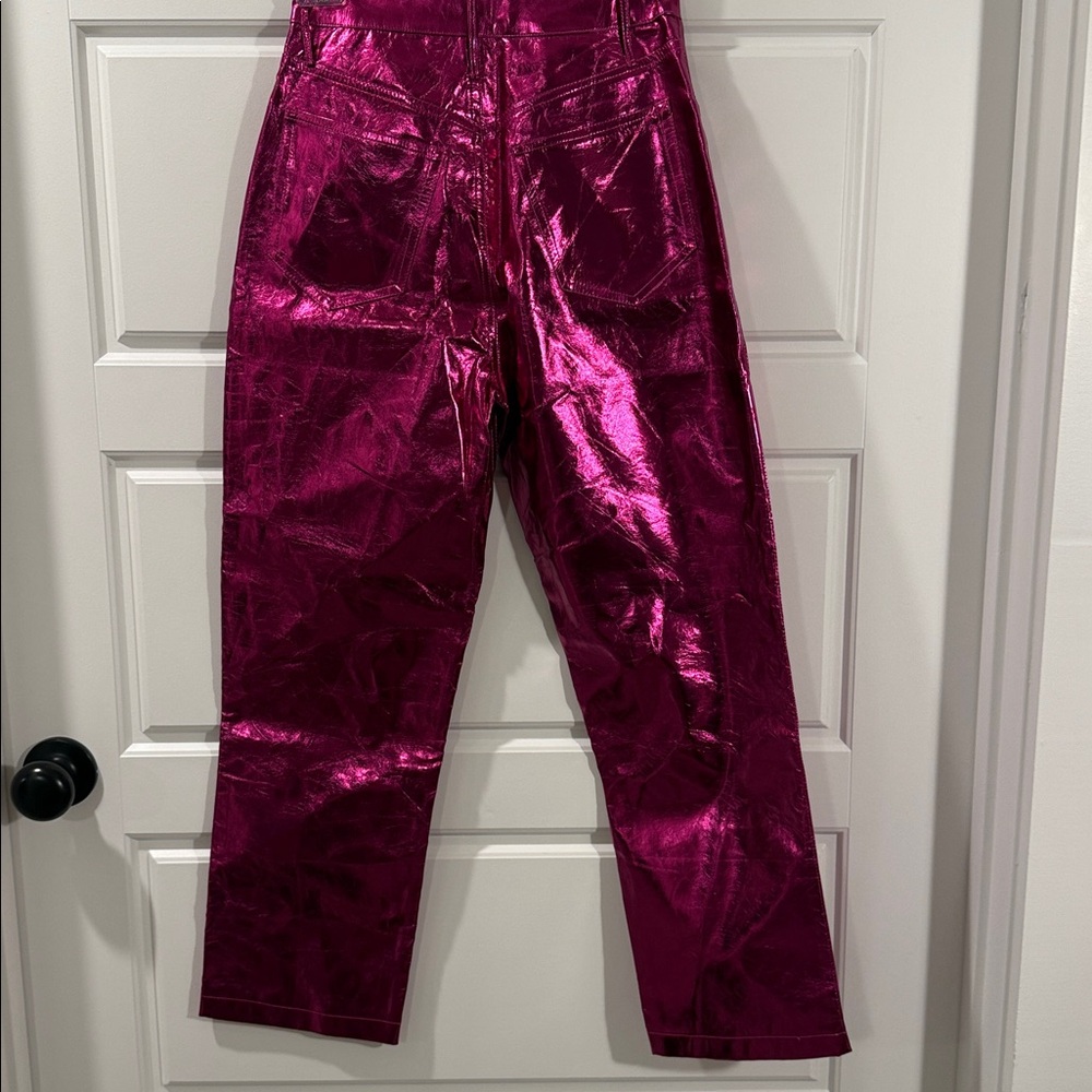 Buddy Love Metallic Electric Pink Pants 26 NWOT - Picture 7 of 9